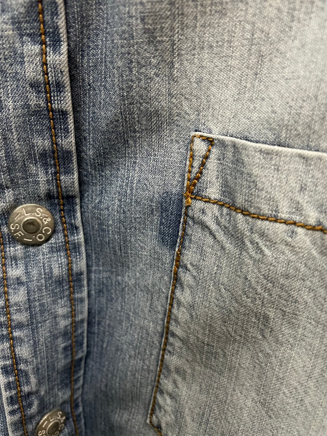 리바이스 워싱 데님 셔츠 H2194 상품이미지6