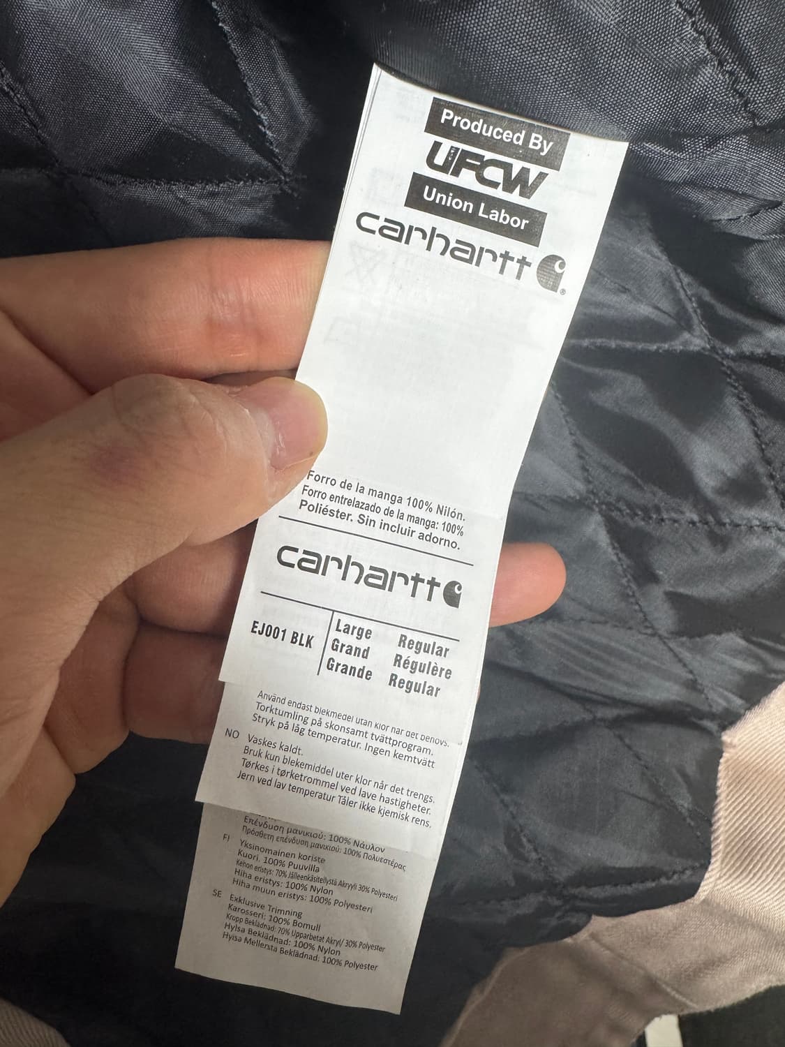 칼하트 워크 자켓 L 아이보리 상품이미지6