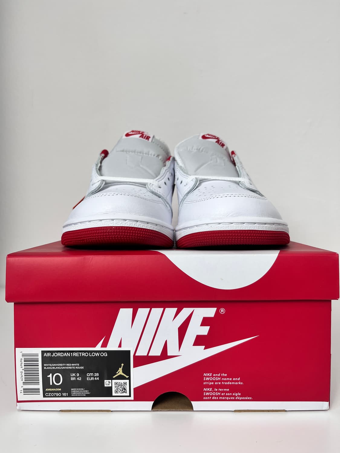 [280] 에어조던 1로우 흰빨 상품이미지2