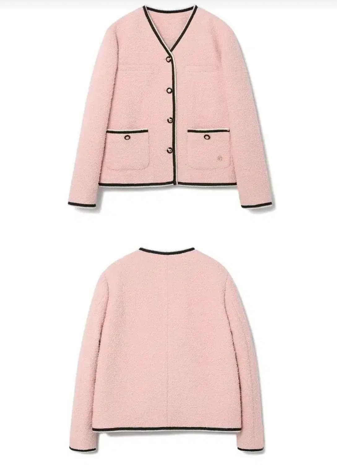 [민니 착용] 로라로라 핑크 트위드 자켓 상품이미지2