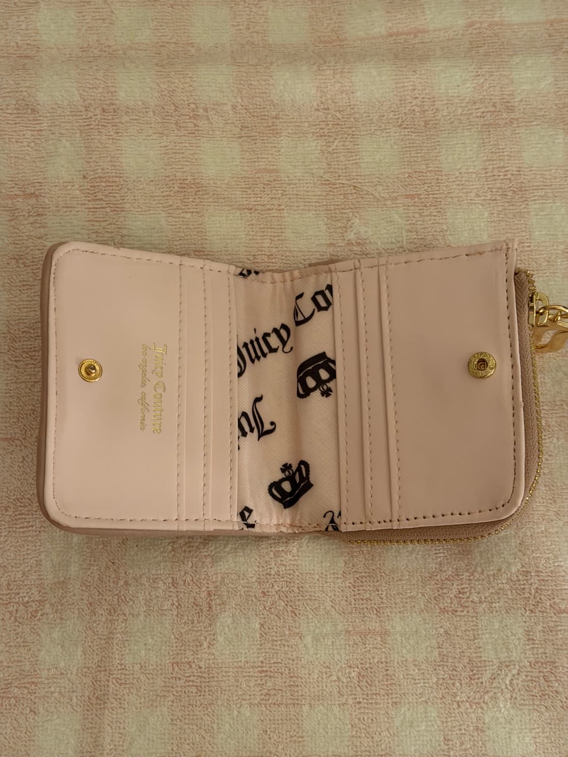 쥬시꾸뛰르 퀼팅 반지갑 핑크 상품이미지3