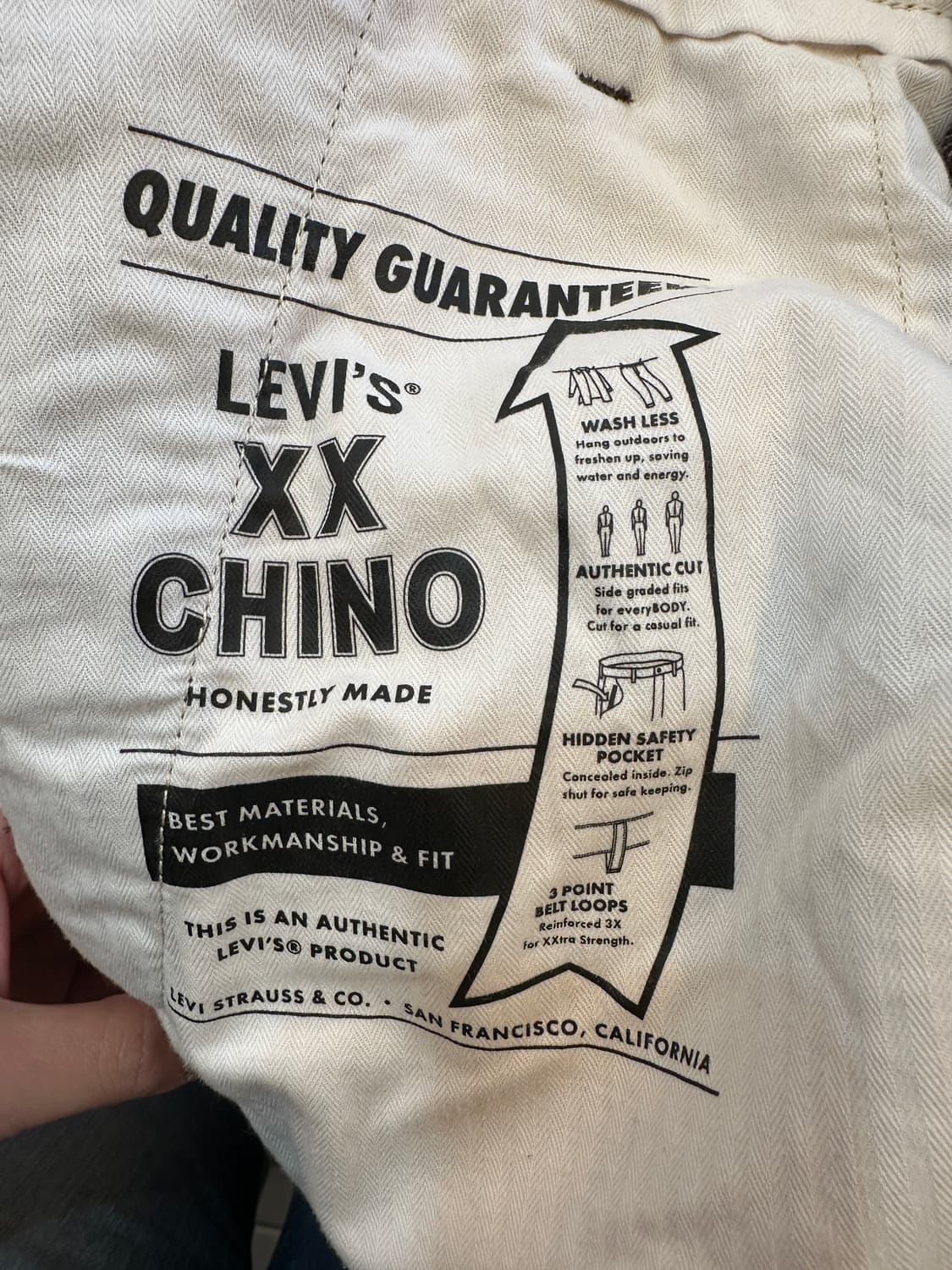 36) 리바이스 XX 치노 웜 팬츠 코튼 인디고 브라운 상품이미지6