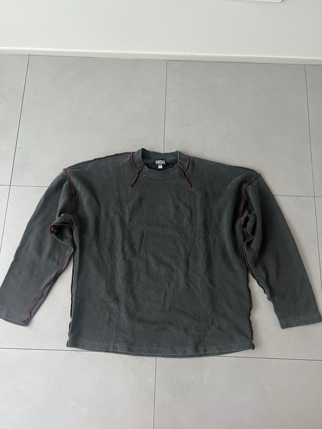 디젤 피그먼트 롱슬리브 맨투맨 xl 상품이미지2