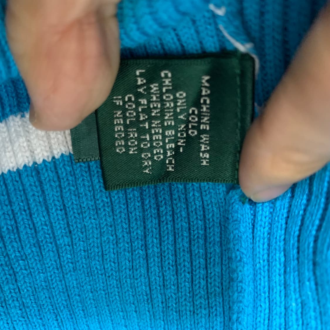 로렌 랄프로렌 모크넥 하이넥 스트라이프 빈티지 니트 상품이미지5