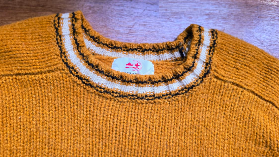 일본 Japan POSHBOY 빈티지 자수 패치 니트 , 프레피 감성 상품이미지5