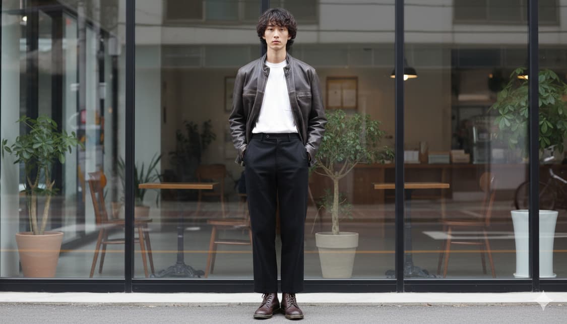 90s LANZI 클래식 진브라운 빈티지 양가죽자켓 상품이미지10