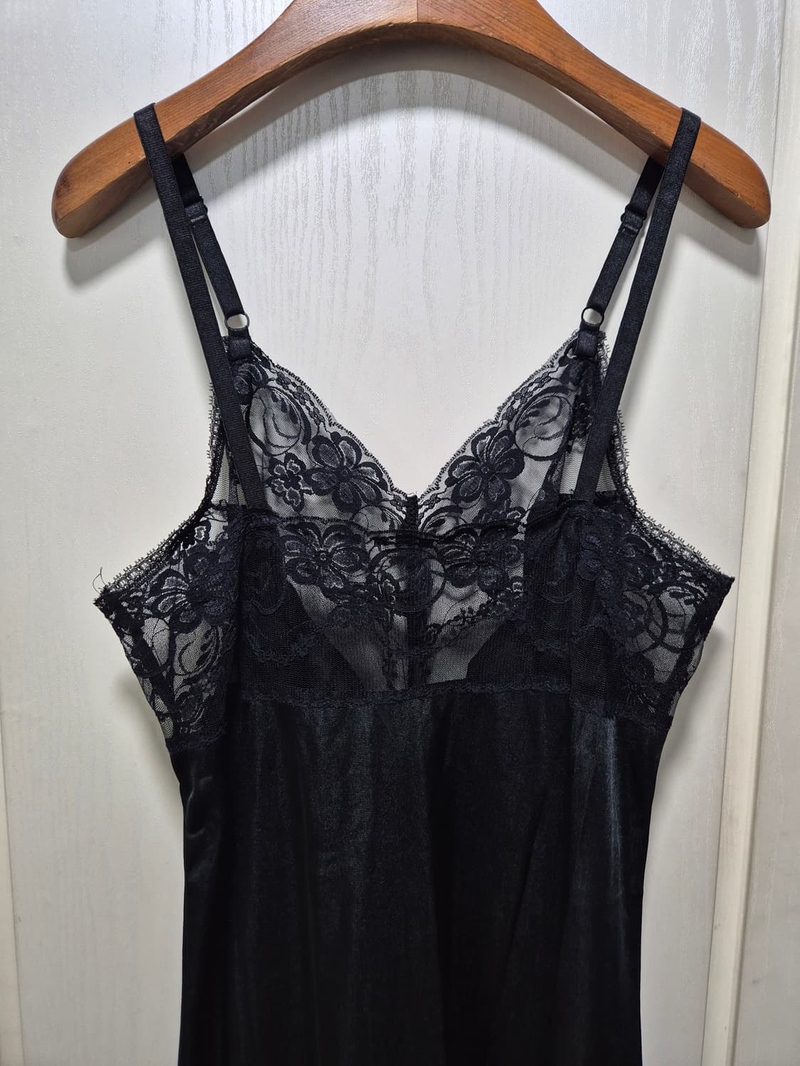 (세일)JPN VTG. 레이스 슬립 블랙. 뒷슬릿 상품이미지8