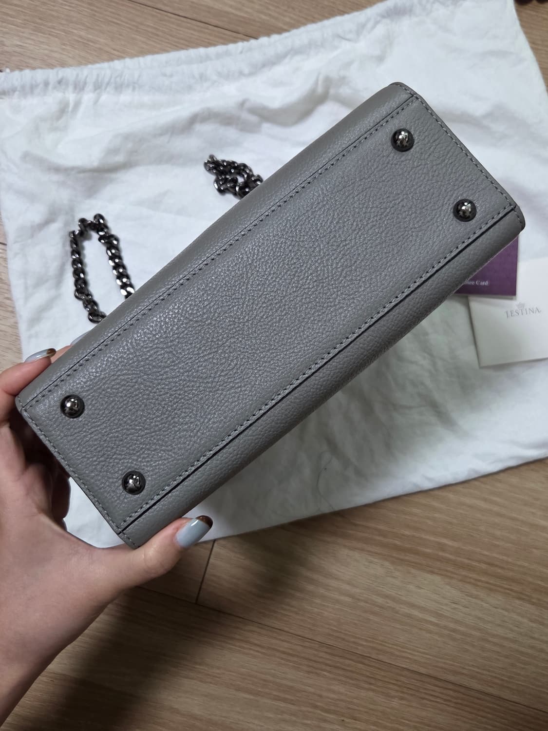 제이에스티나 SM 체인숄더백(그레이색) 상품이미지5