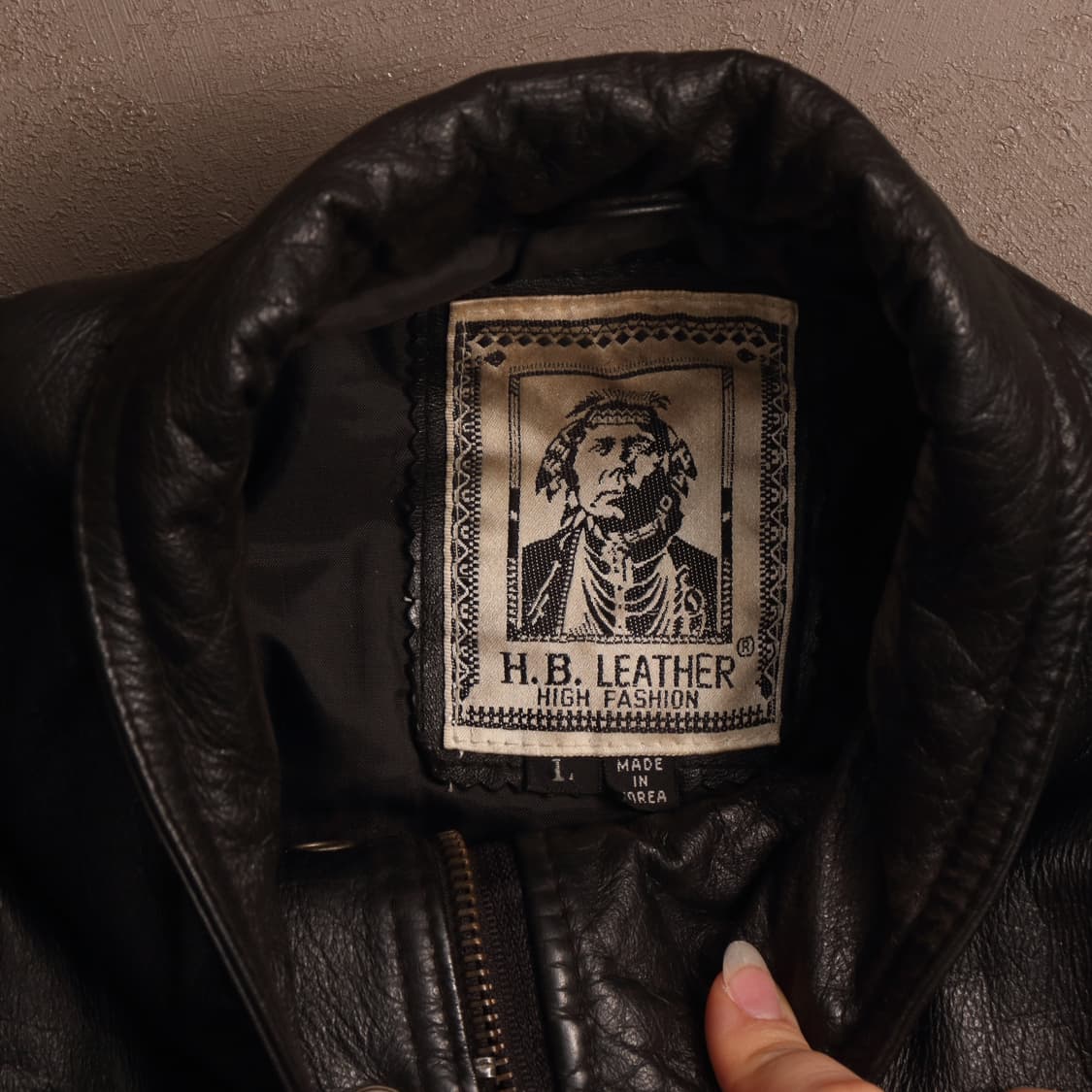 90'S 빈티지 봄버 모터사이클 레더자켓 A1652 상품이미지3