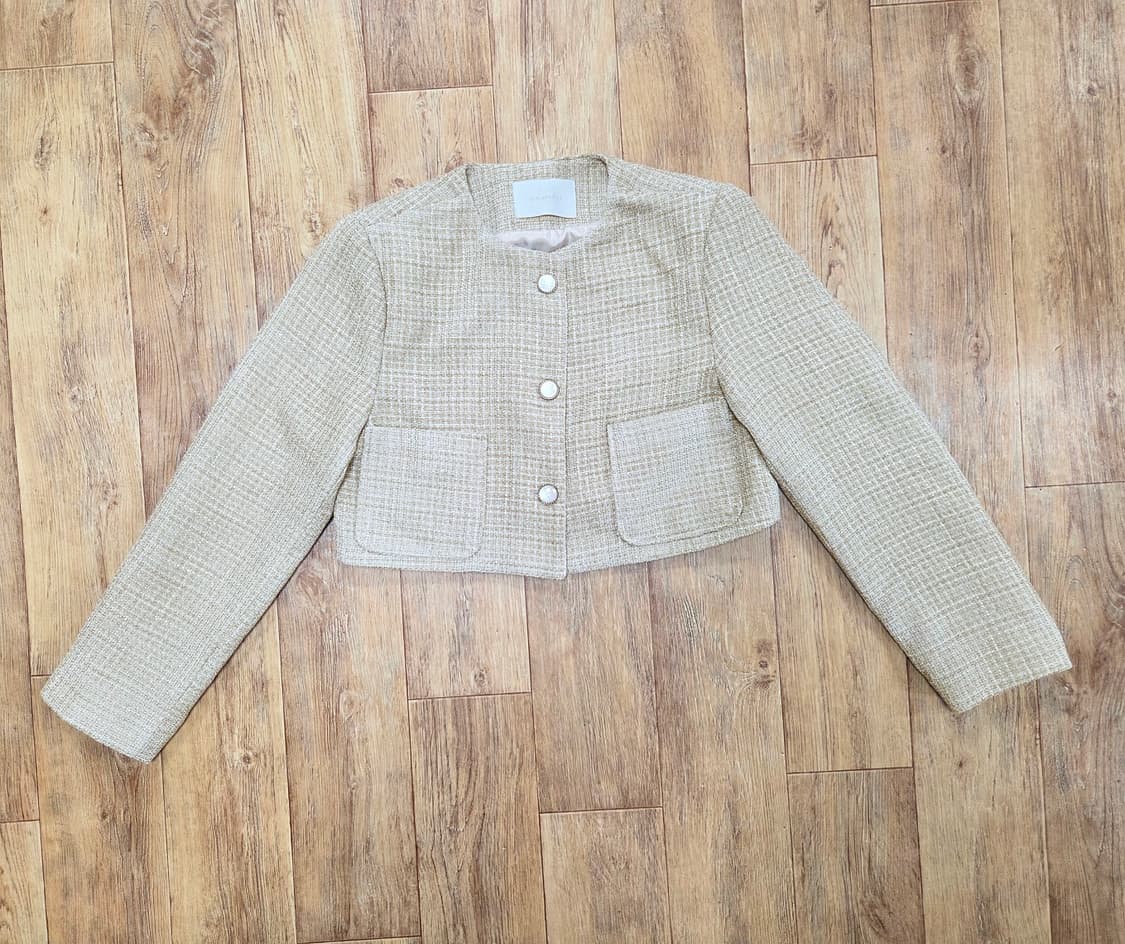 소녀레시피(girlsrecipe) 헤브즈 트위드 크롭자켓 55-66 새상 상품이미지5