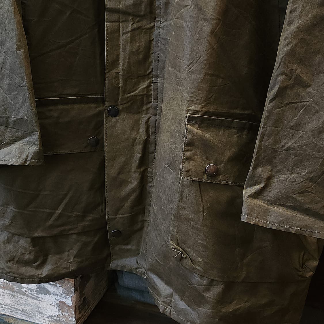 90s 잉글랜드 컨트리 올리브 그린 왁스자켓 헌팅자켓 파카 xxl 상품이미지4