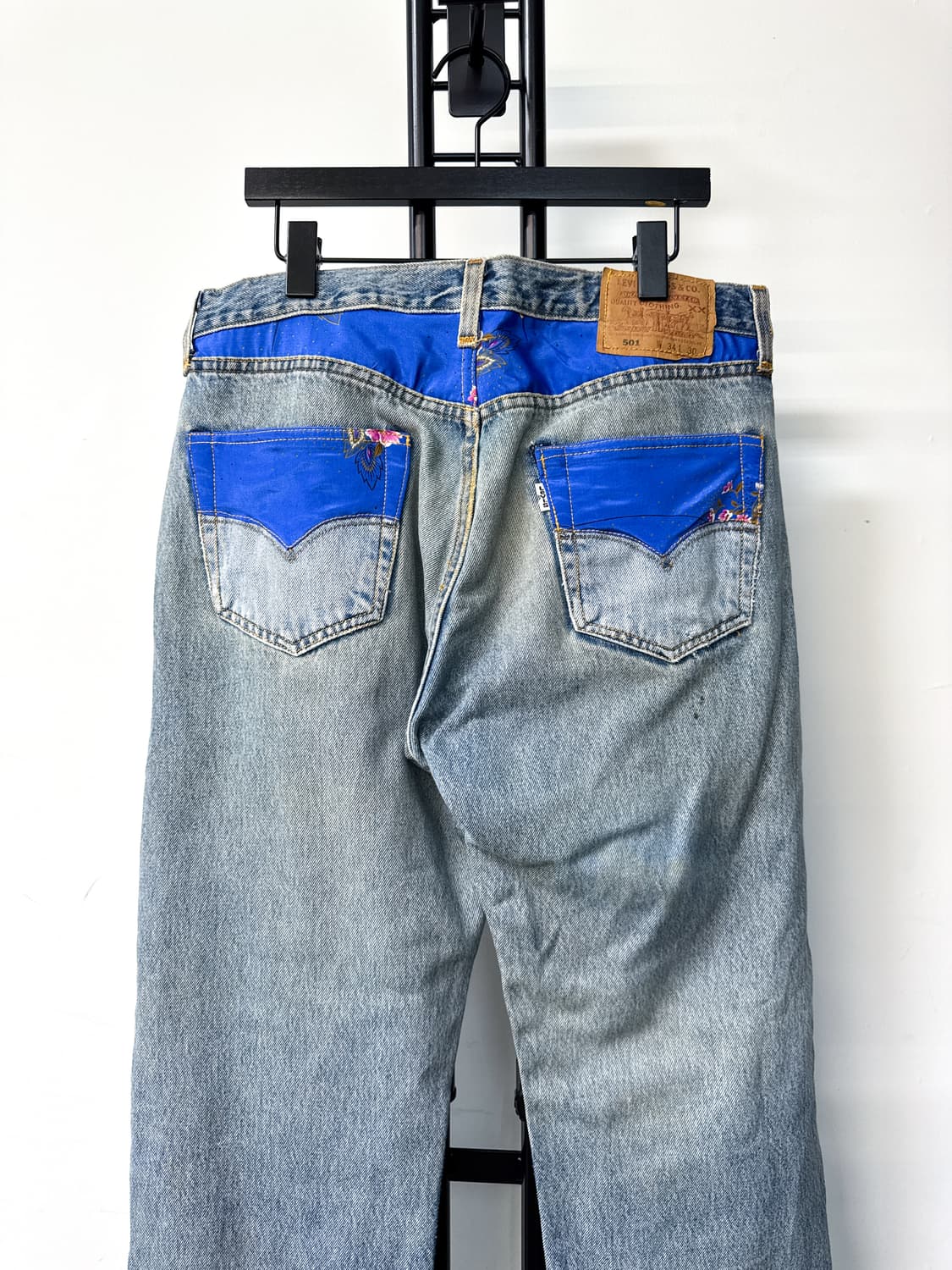 리바이스 90s 501 오리엔탈 패치워크 데님 팬츠 블루 상품이미지5