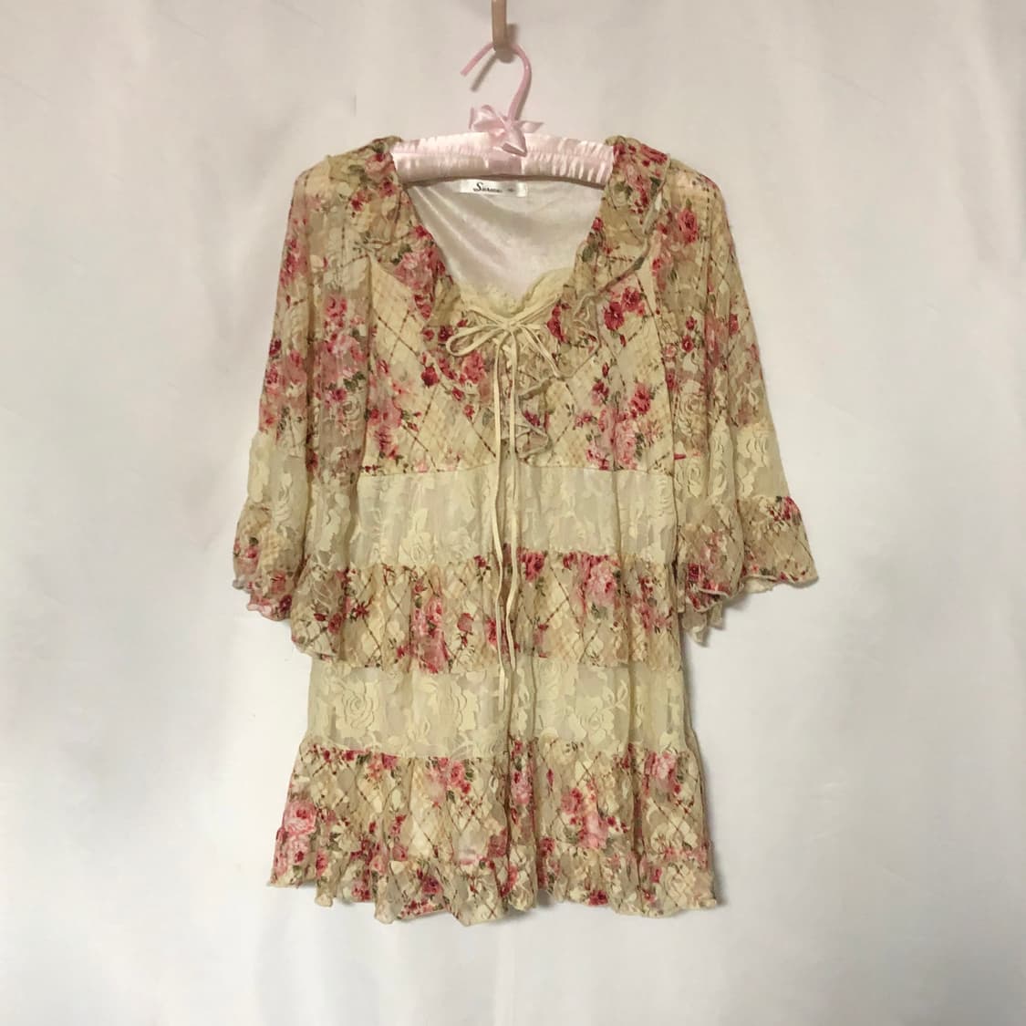 꽃무늬 레이스 블라우스  플로랄 상품이미지7