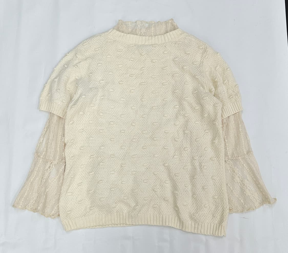 🫧하구미의 레이스 히메 니트 아이보리 코디세트🫧 히메갸루 레이어드 상품이미지3