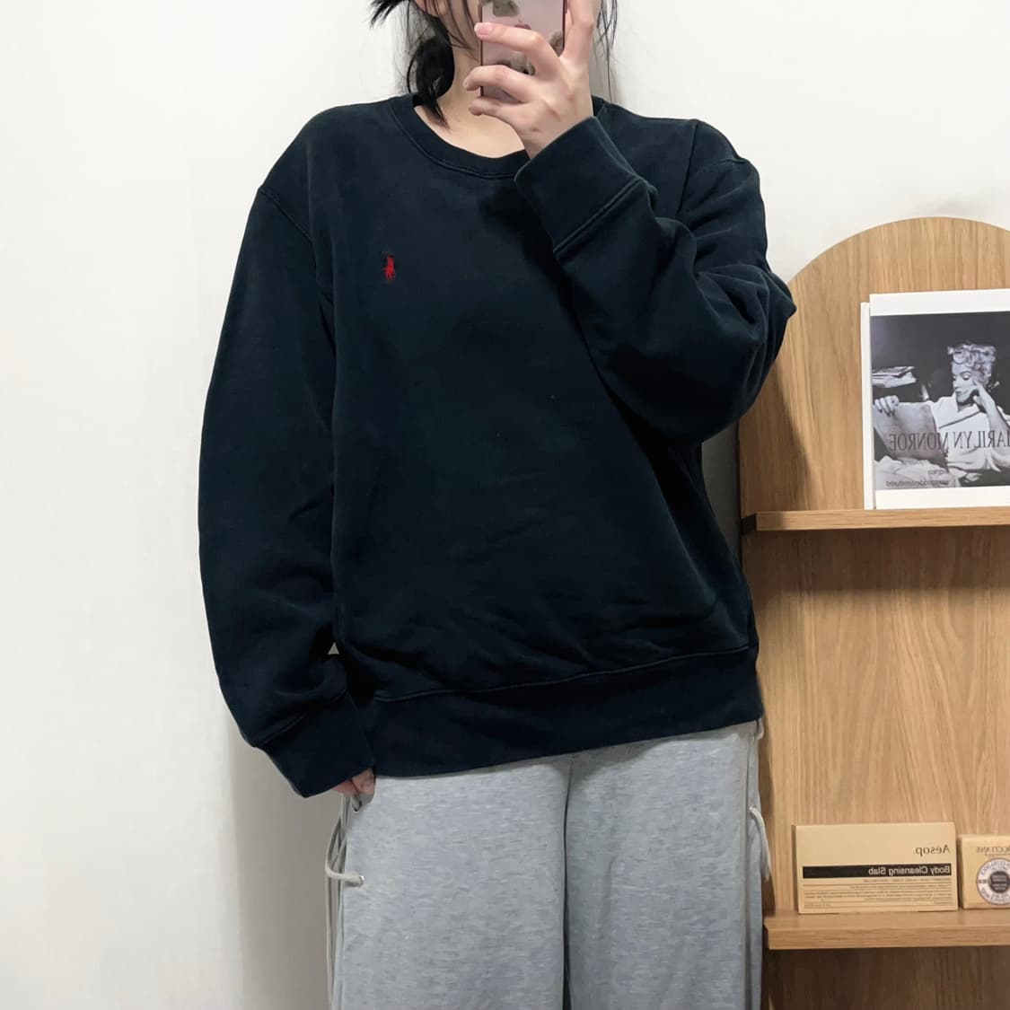 [정품] 폴로 네이비 / 레드포니 기모 맨투맨 [ L ] 상품이미지2