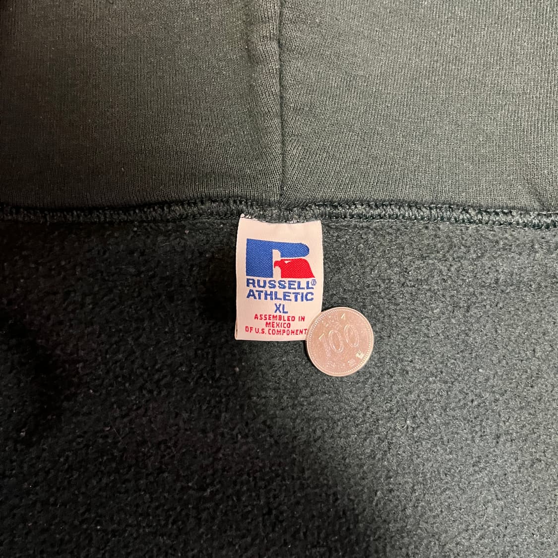 [XL] 90s 빈티지 러셀 후드집업 포레스트 그린 상품이미지3