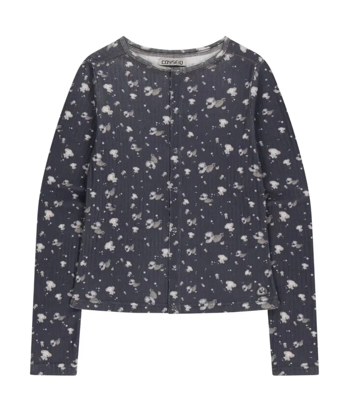 코이세이오 코튼 긴팔 네이비 티셔츠 상품이미지1