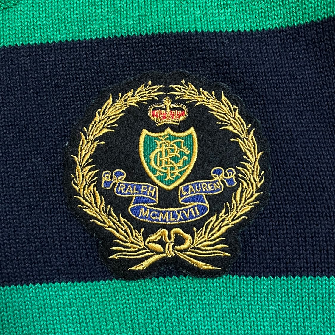 [정품] 폴로 그린 네이비 패치로고 단가라 니트 [ M ] 상품이미지6