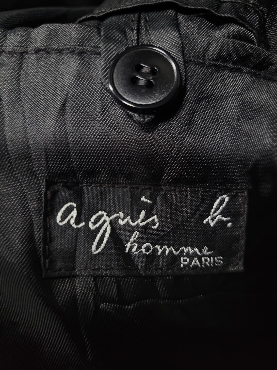 Agnes b 아네스베 블랙 벨티드 코트  상품이미지4