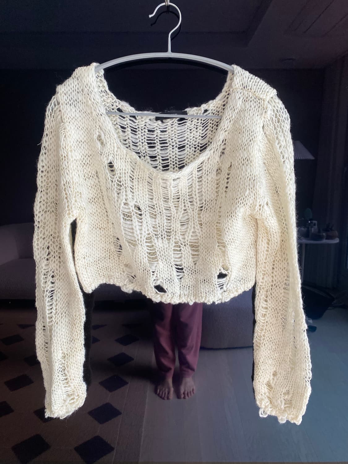 다이애그널 크롭니트 상품이미지1