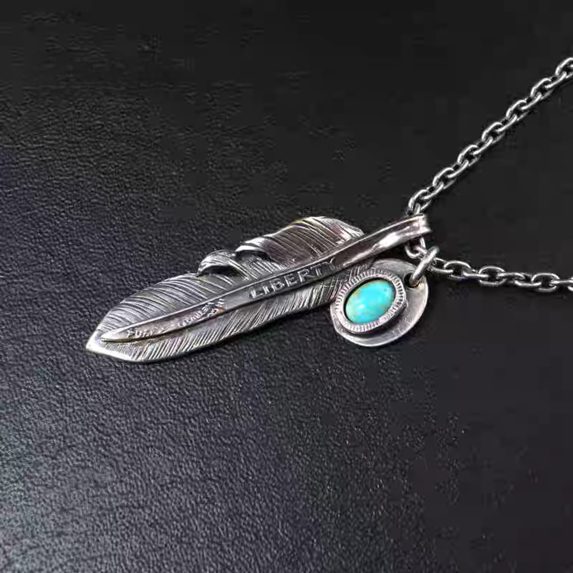 Oceanora 핸드메이드 터키석 페더 실버 목걸이 상품이미지5