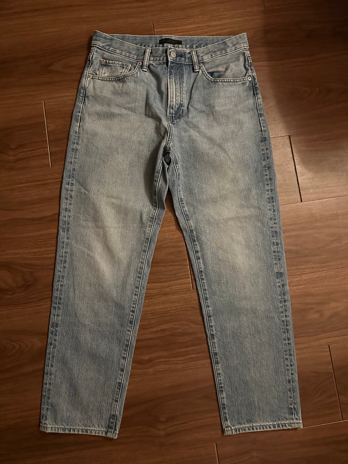 유니클로 데님 청바지 워시드 라이트 블루 상품이미지1