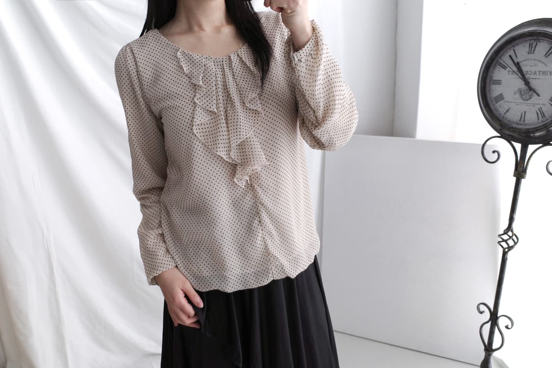 dot frill blouse 상품이미지5