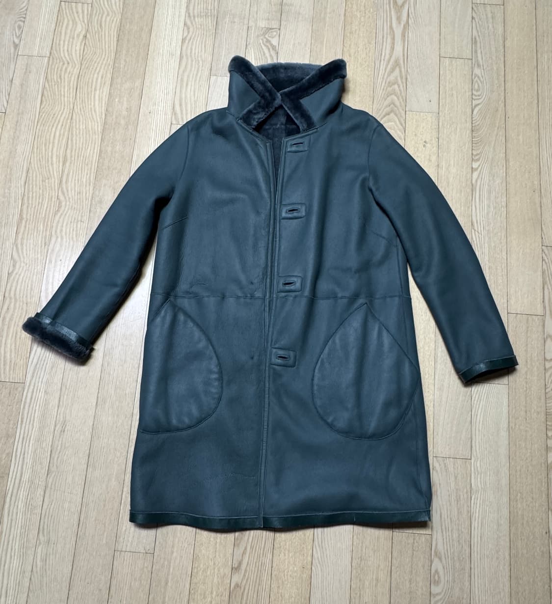 (급처) Prendang 쁘렝땅 롱 무스탕 상품이미지1