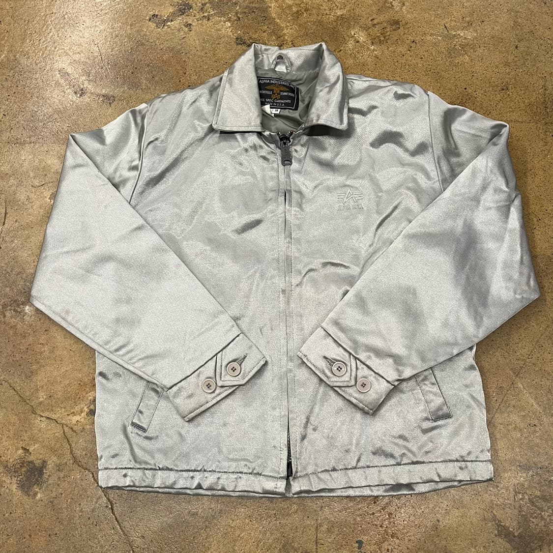 [정품/38] 알파인더스트리 실버 봄버 자켓 b17 상품이미지2