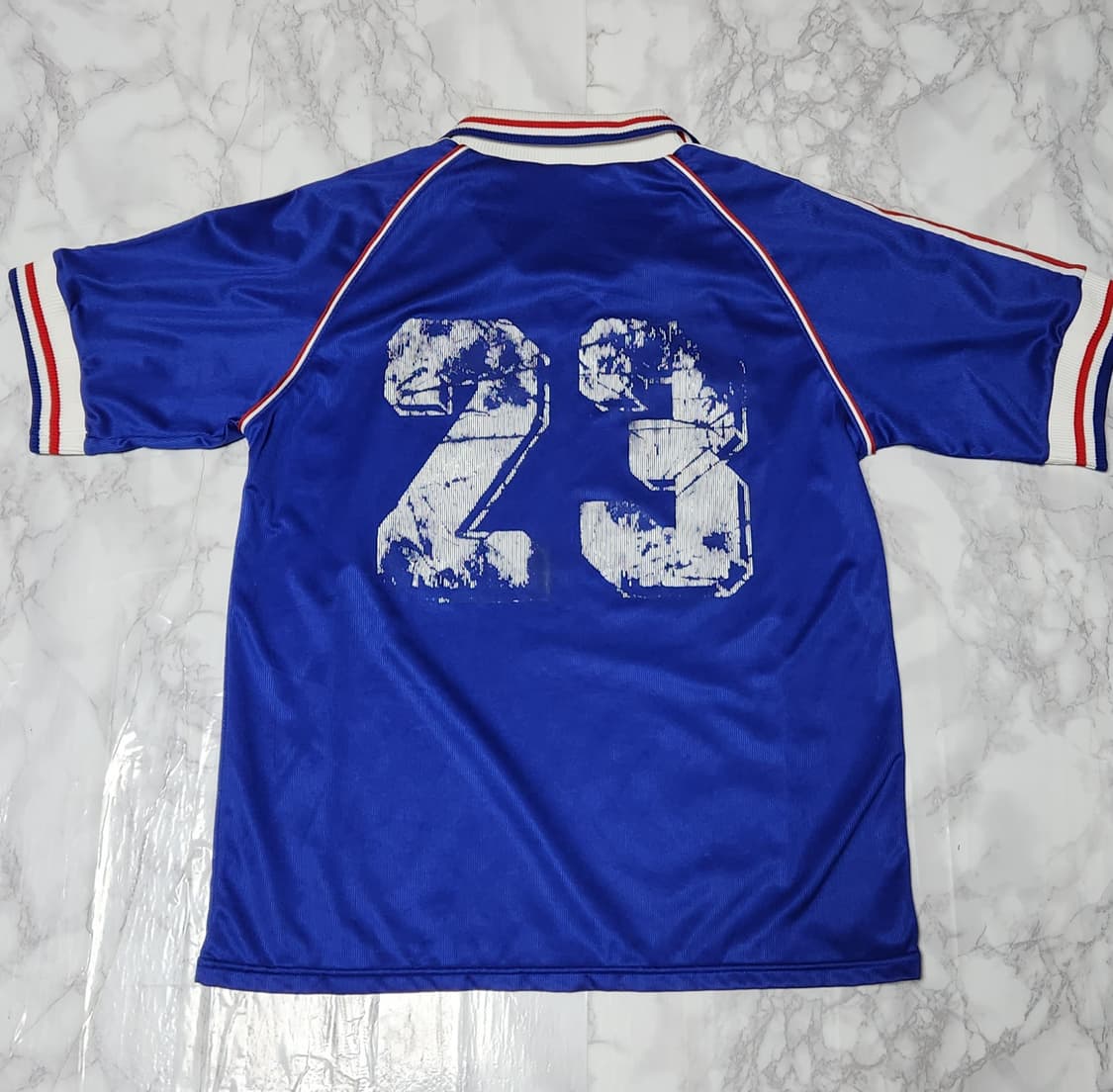 98-99 프랑스 홈 기반 커스텀 아이다스 유니폼 반팔 상품이미지3