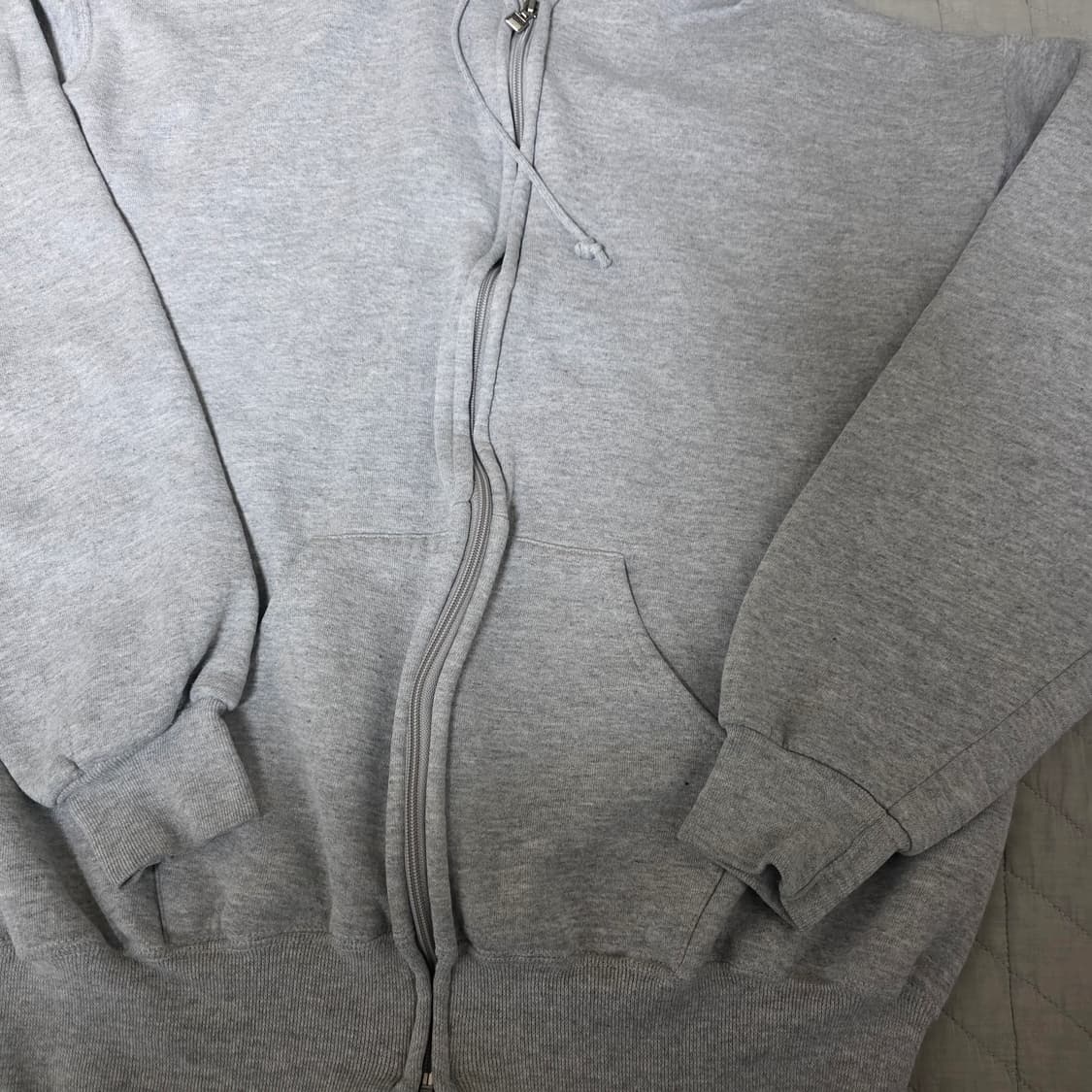 [L] 90s 러셀 애슬레틱 후드집업 헤더 그레이 나이스 컨디션 상품이미지2