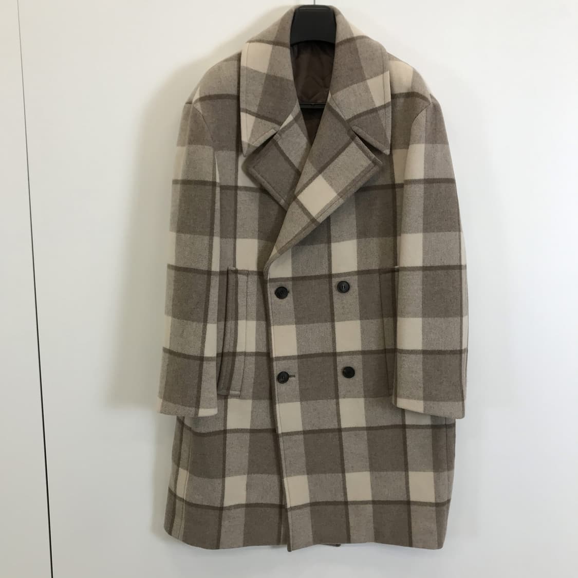 지오송지오 캐시미어 체크 모직코트 [105] 상품이미지1