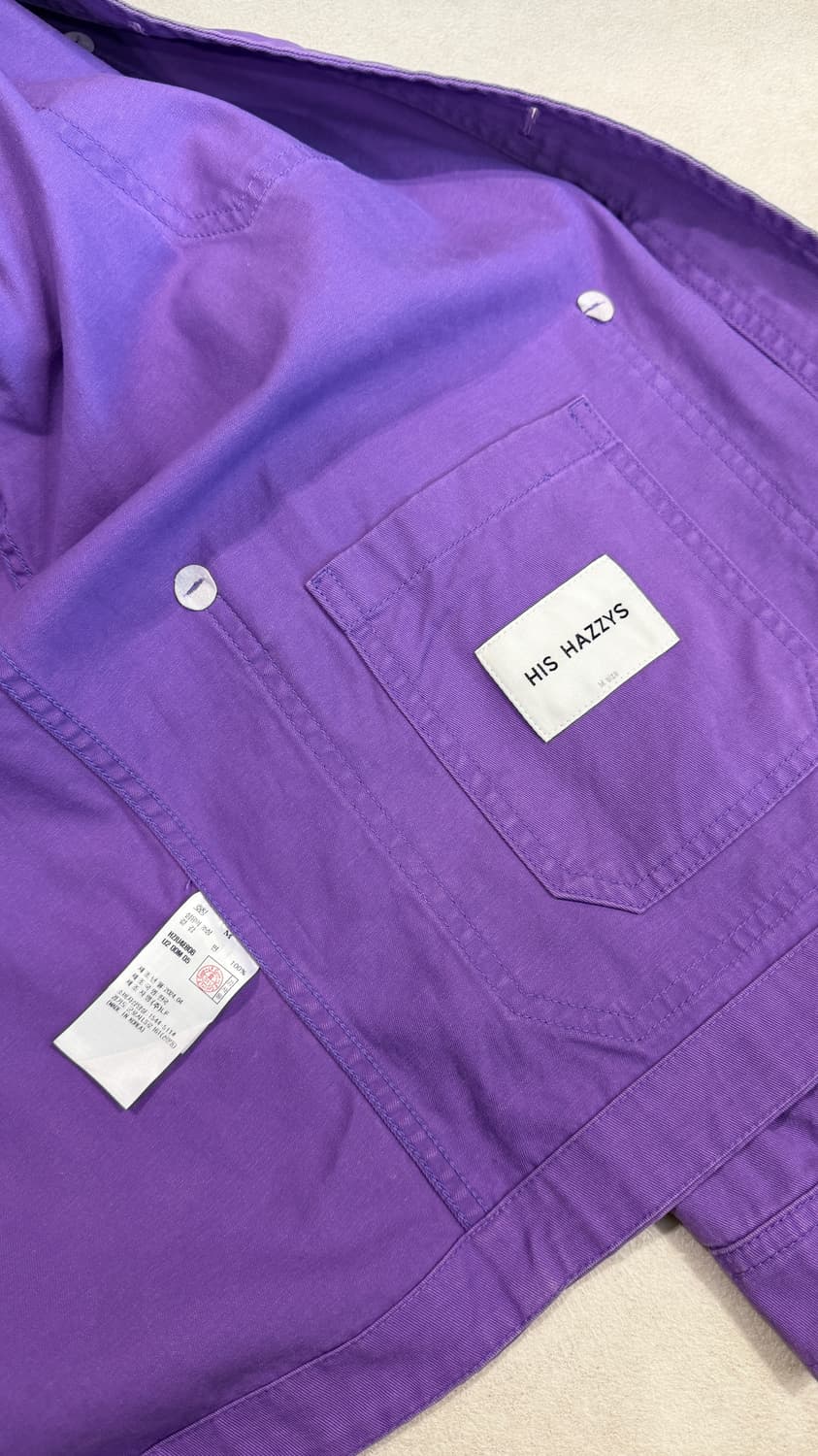 His 히스 헤지스 프렌치워크자켓 퍼플 상품이미지4