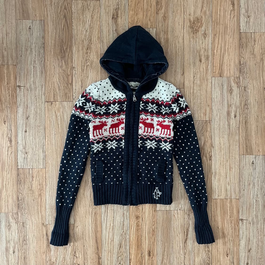 knit zip up hoodie 상품이미지2