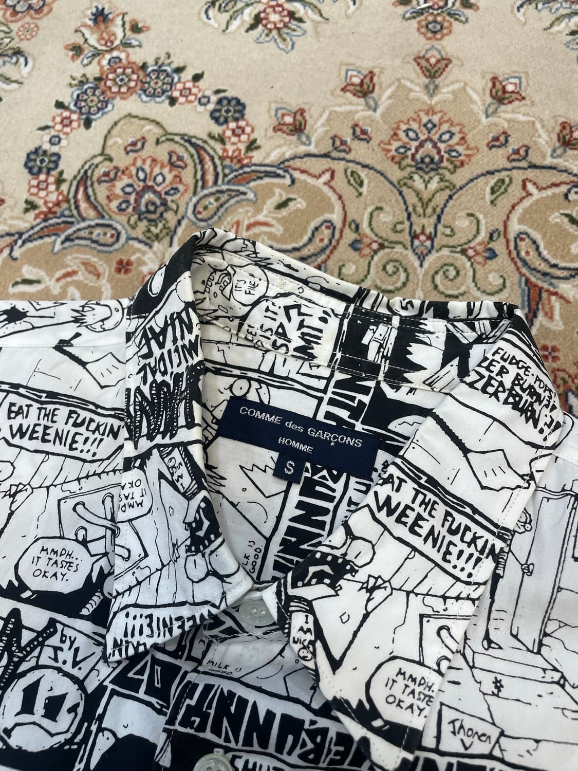 꼼데가르송 옴므 카툰 셔츠 S 상품이미지3