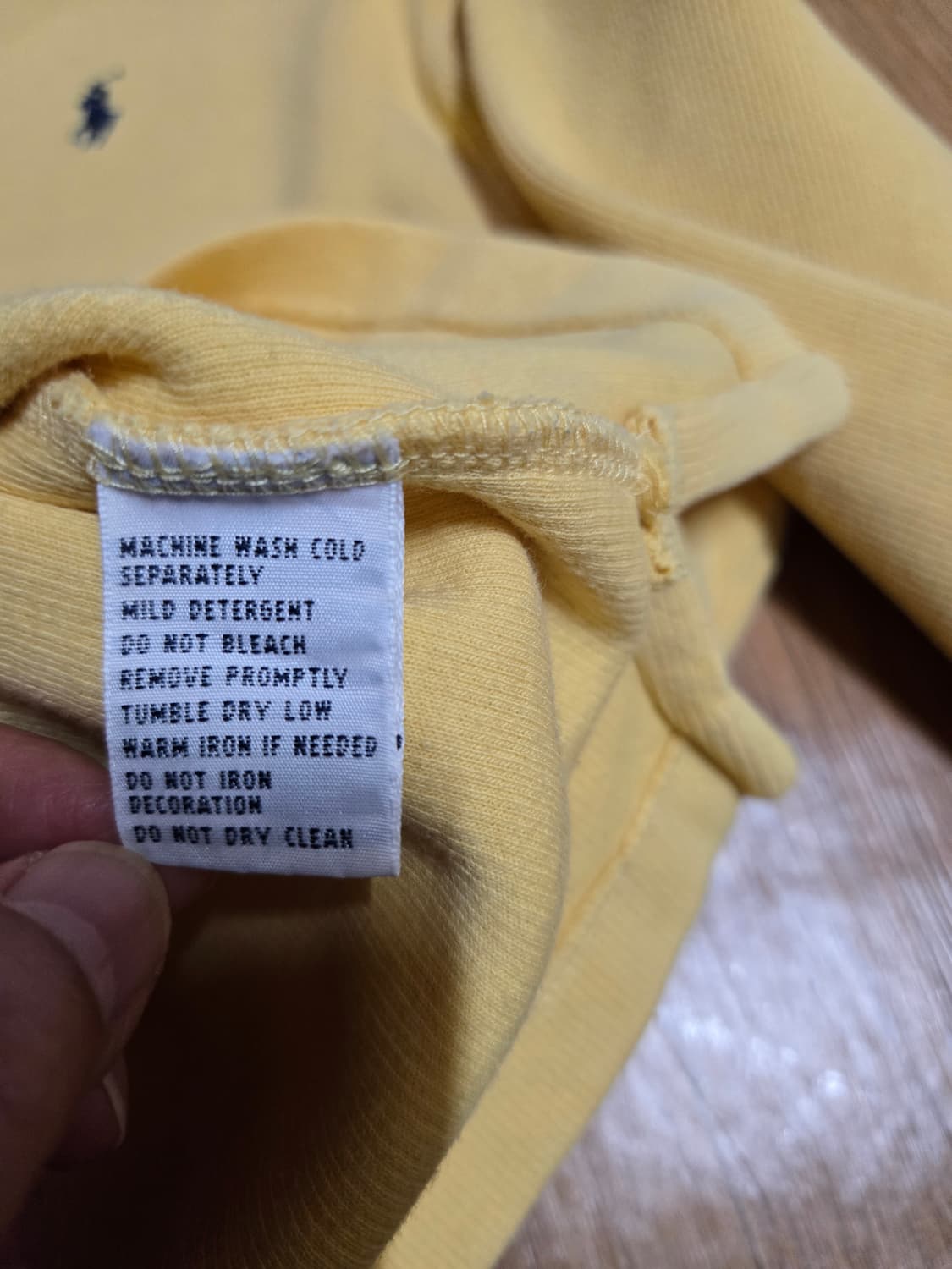 폴로 랄프로렌 남성 엘로우 코튼 반집업 니트 상품이미지7