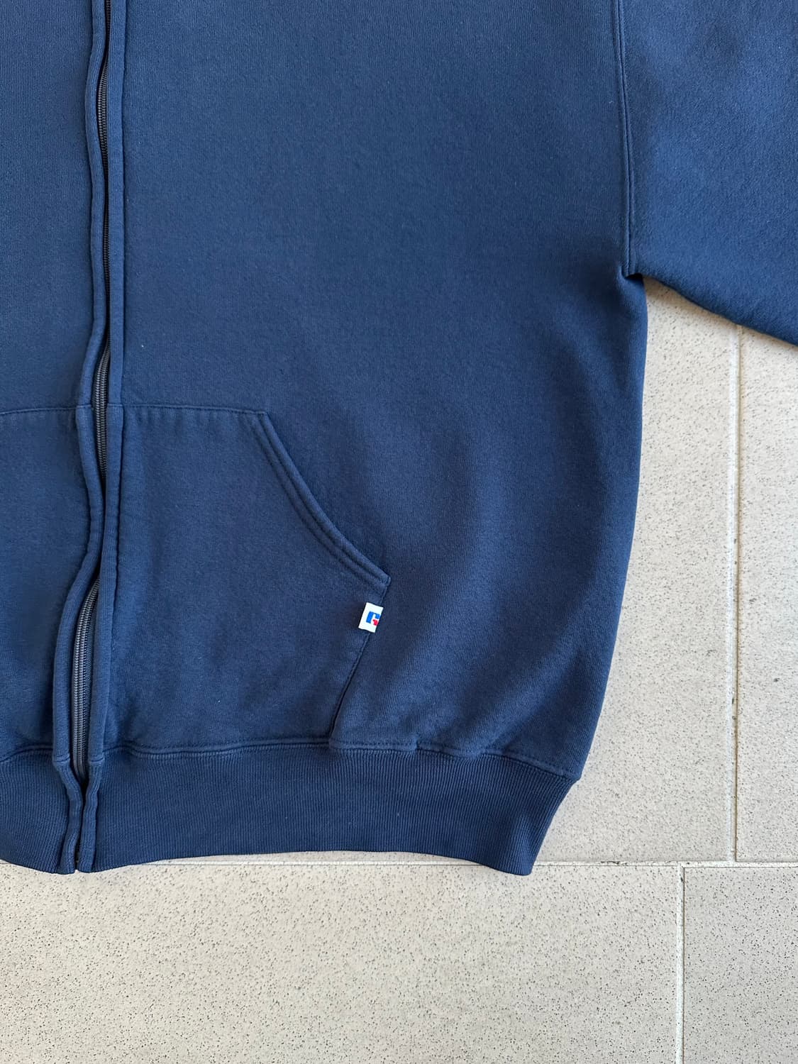 90s 빈티지 러셀 후드집업 네이비 XL 상품이미지3
