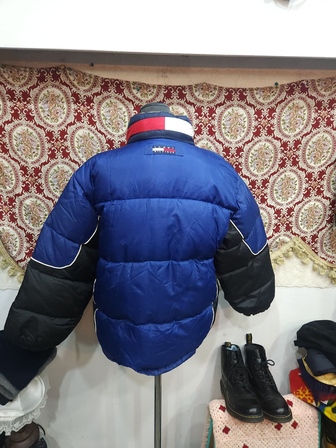 타미힐피거 90s 컬러블록 오리털 숏패딩 점퍼 상품이미지7