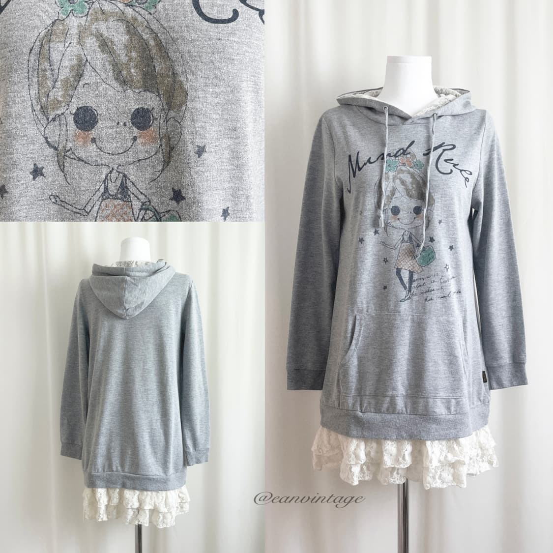 cute girl point lace hood one-piece 상품이미지1