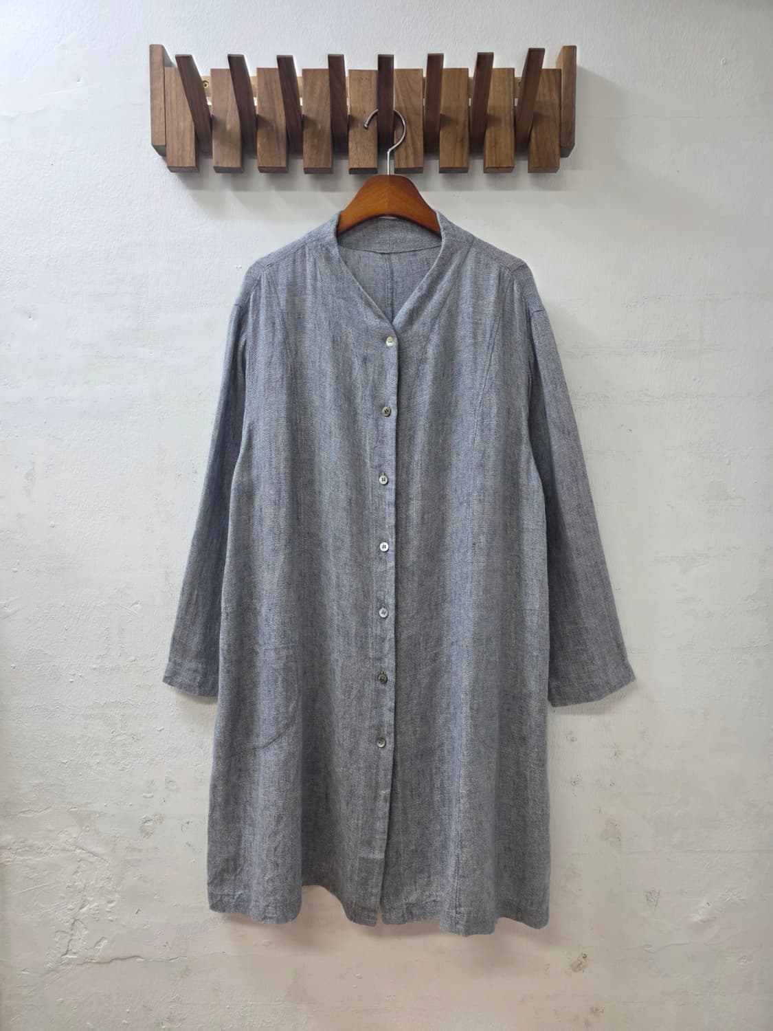 일본빈티지 블루스카이 린넨아우터 상품이미지1