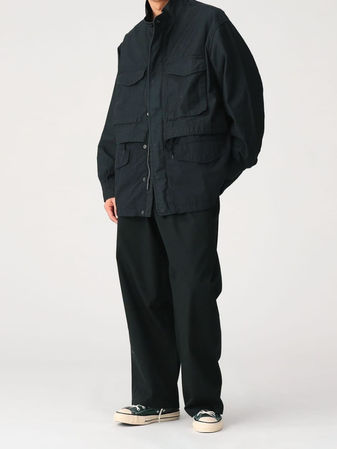 [L,XL] 그라미치 x 빔즈 별주 와이드 트윌 팬츠 상품이미지3