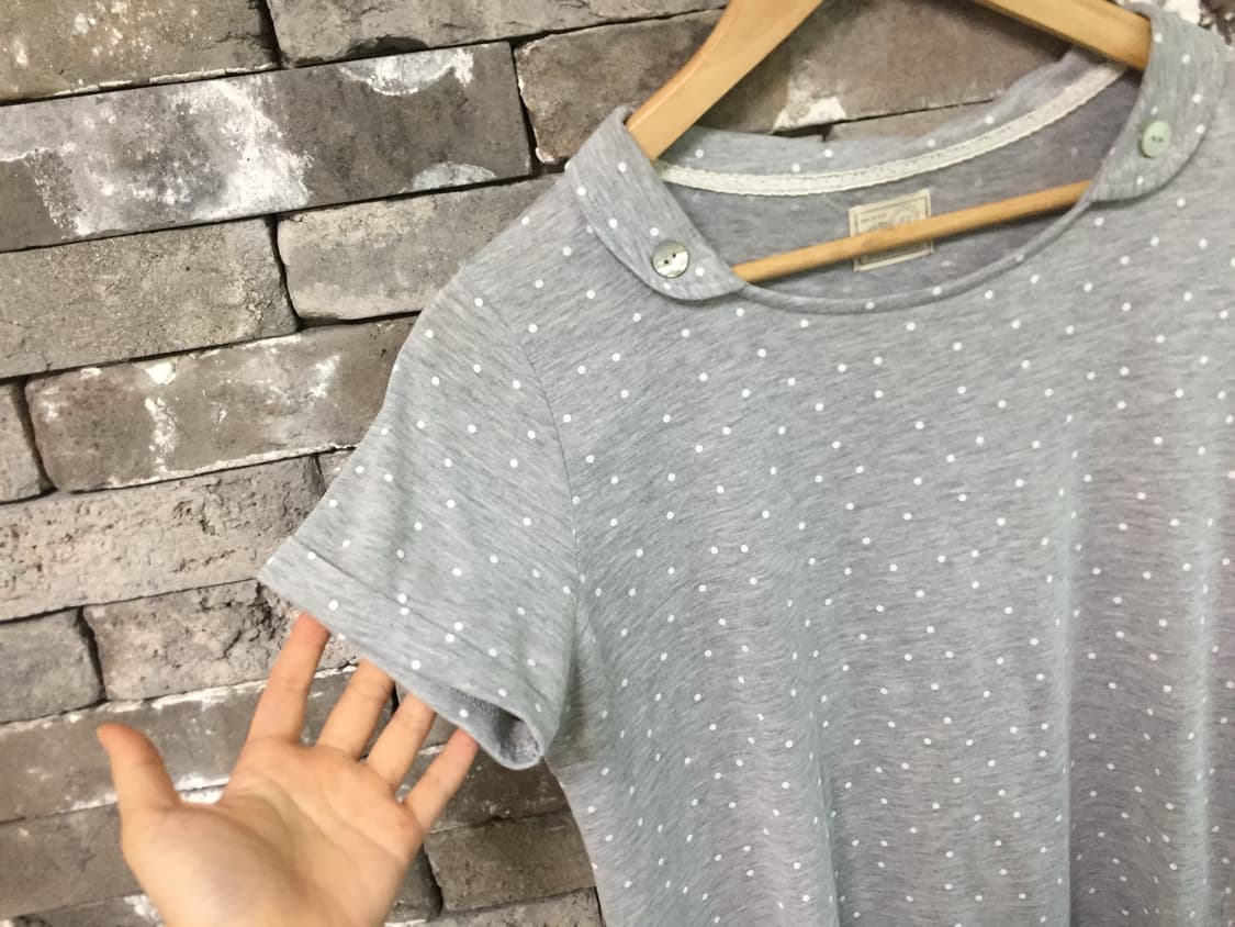 vintage dot button short T 상품이미지3