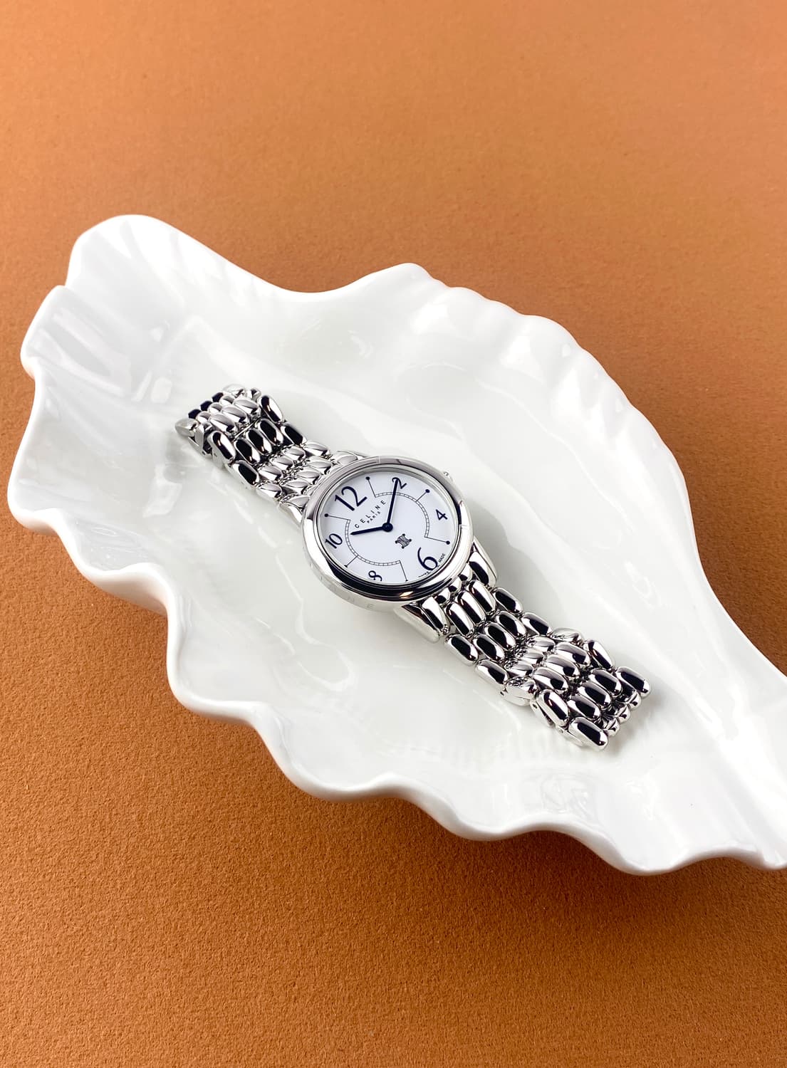 CELINE white round steel watch UNISEX 상품이미지6