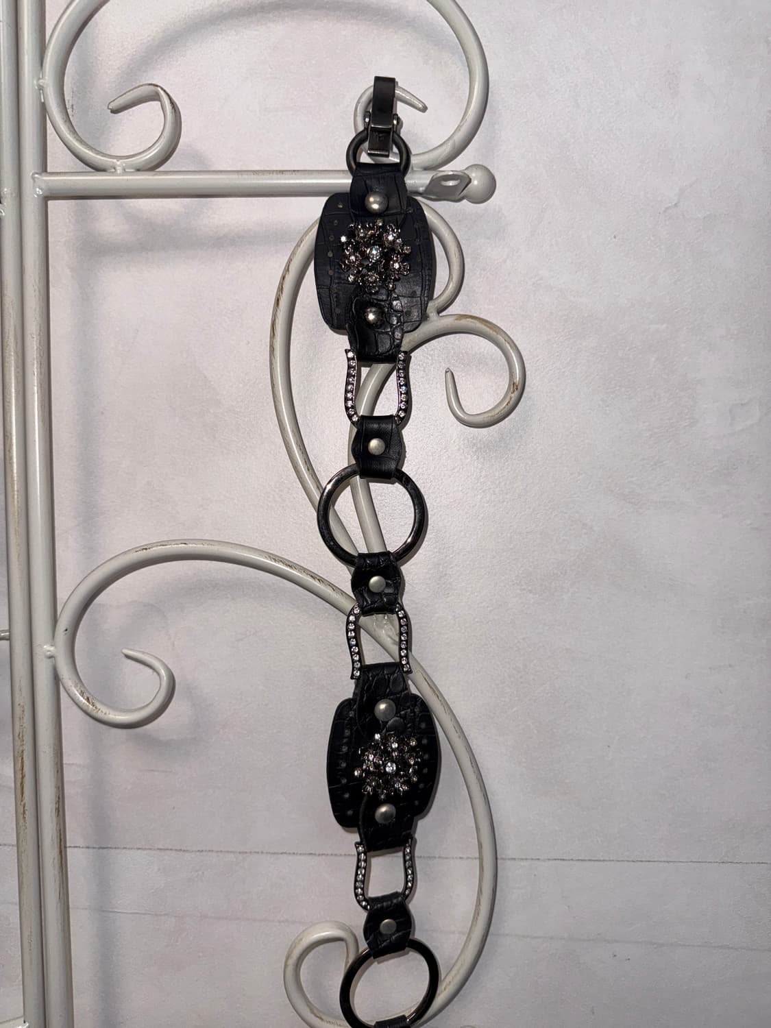 Black flower cubic chain belt 상품이미지5