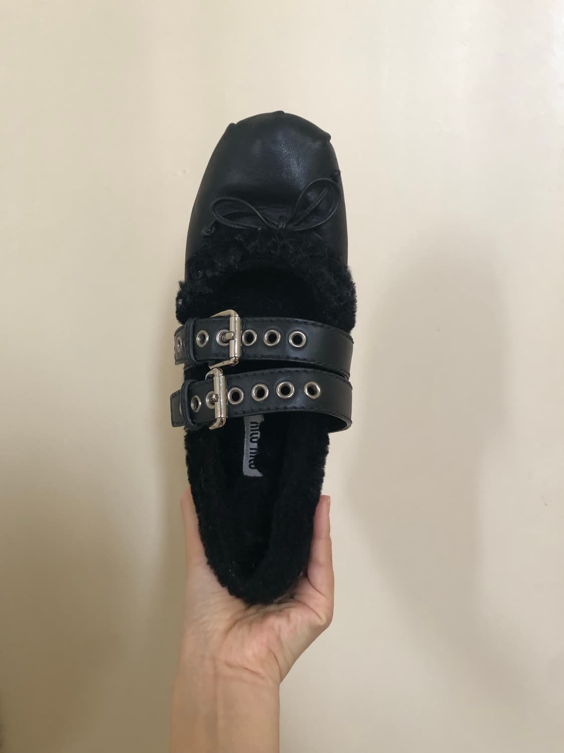 미우미우 발레리나 퍼 플랫슈즈 상품이미지4