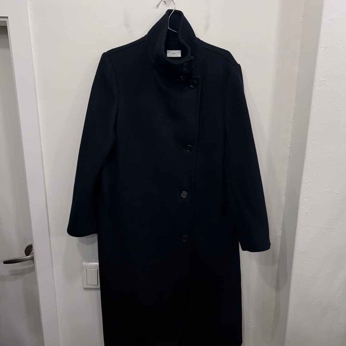 모흐 코리아 울 모직 플랫 하이넥 롱코트 상품이미지2