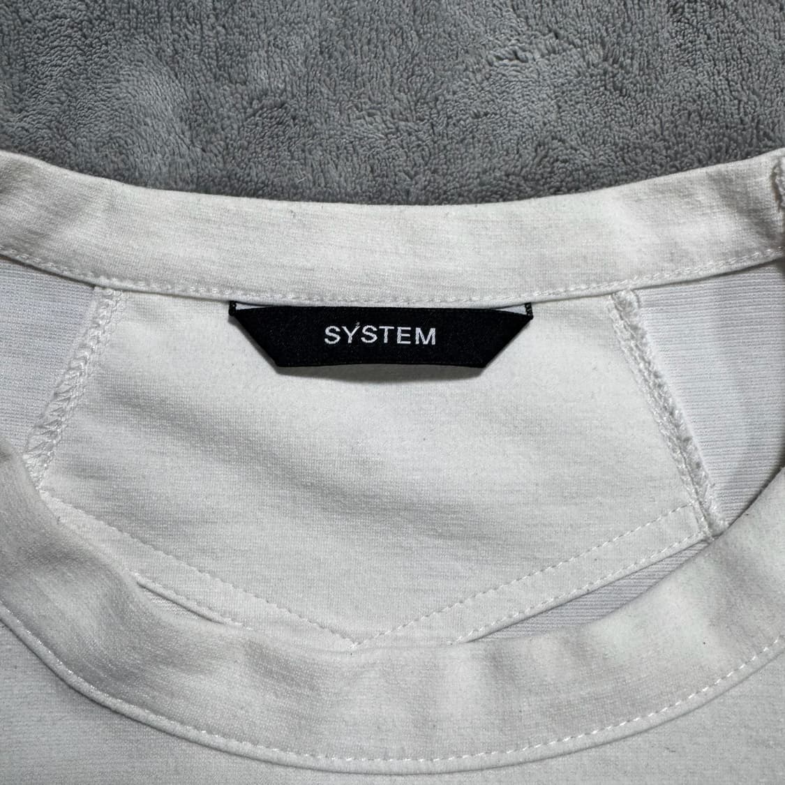 SYSTEM 시스템 화이트 자수 반팔 상품이미지3