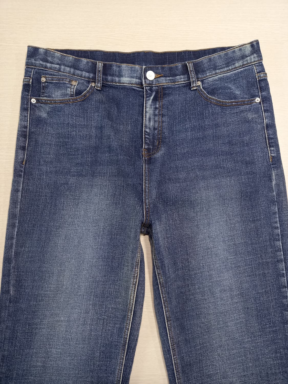 38 &DENIM 워싱 스판 일자진 38-156 상품이미지3