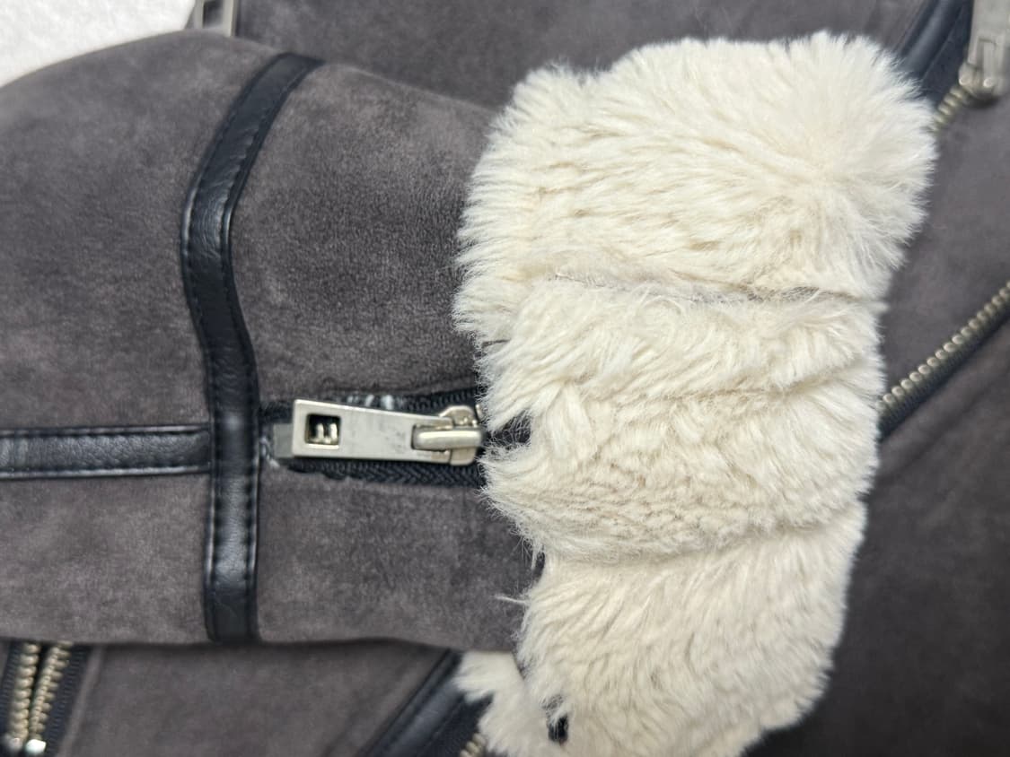 빈티지 스웨이드 브라운 무스탕 상품이미지4