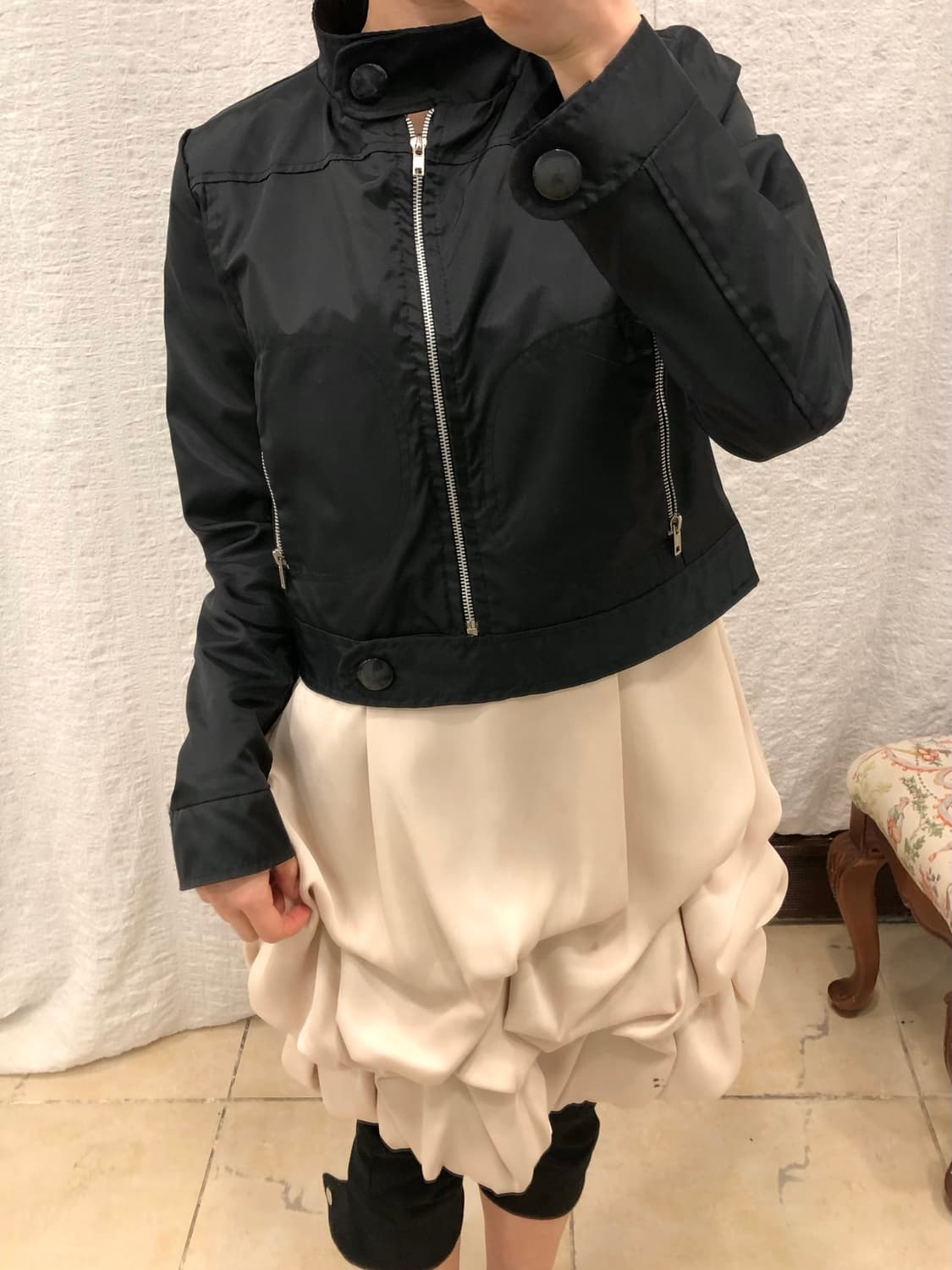 Black crop jacket 상품이미지2